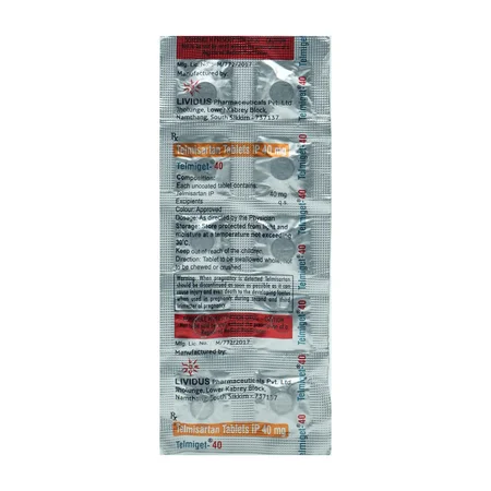Telmiget 40 Tablet 10's