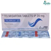 Telmikaa 20 Tablet 10's, Pack of 10 TABLETS