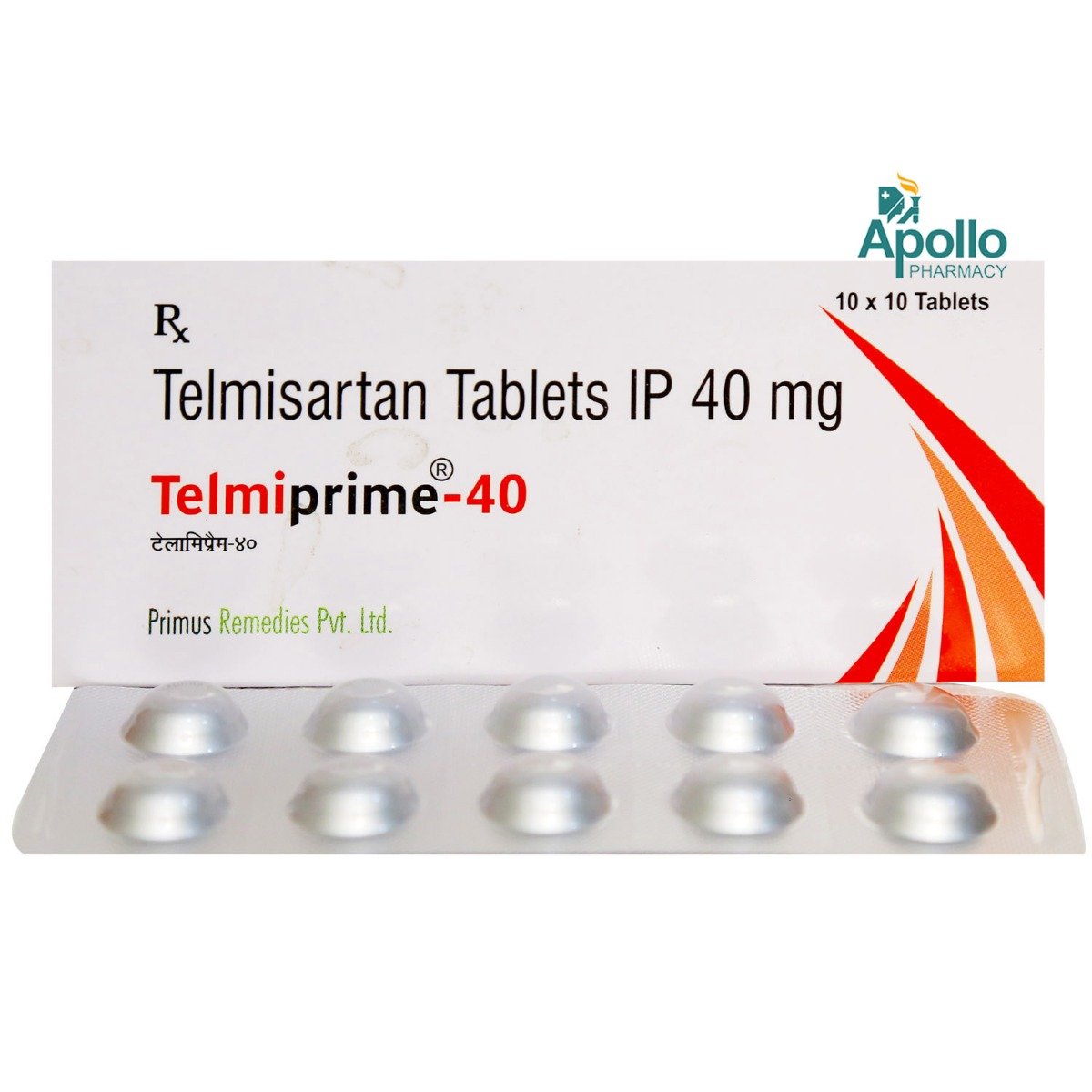 Telmiprime 40 Tablet 10's, Pack of 10 TABLETS Telmiprime 40 Tablet 10's, Pack of 10 TABLETS