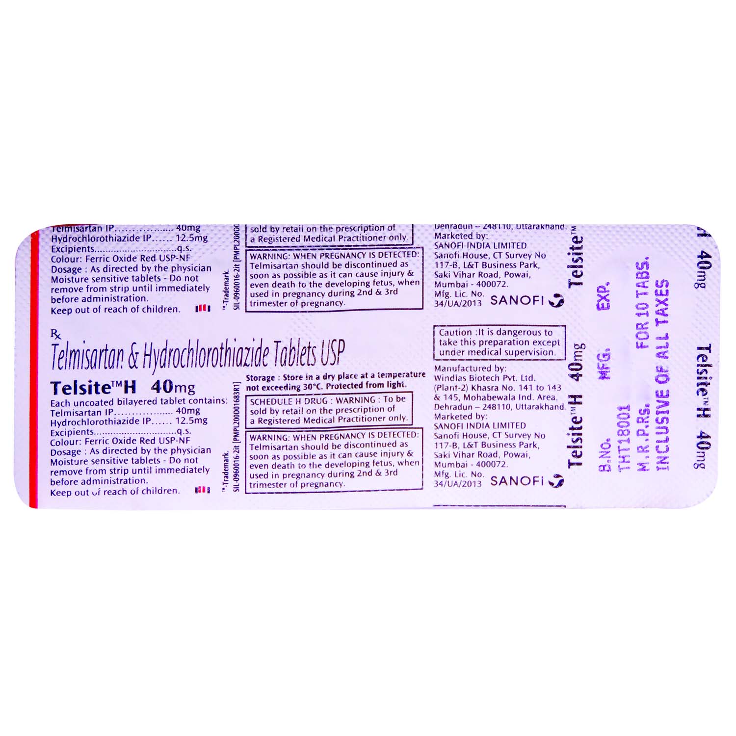 Telsite H Tablet 10's, Pack of 10 Telsite H Tablet 10's, Pack of 10