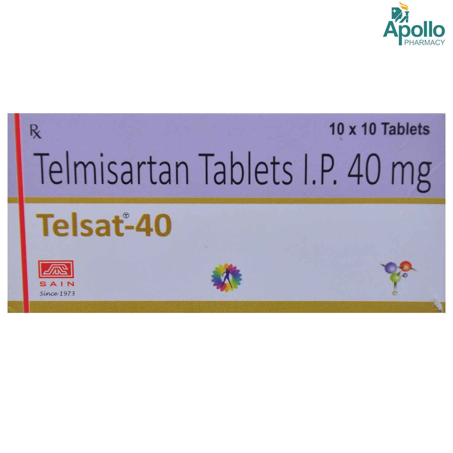 TELSAT 40MG TABLET, Pack of 10 TABLETS TELSAT 40MG TABLET, Pack of 10 TABLETS