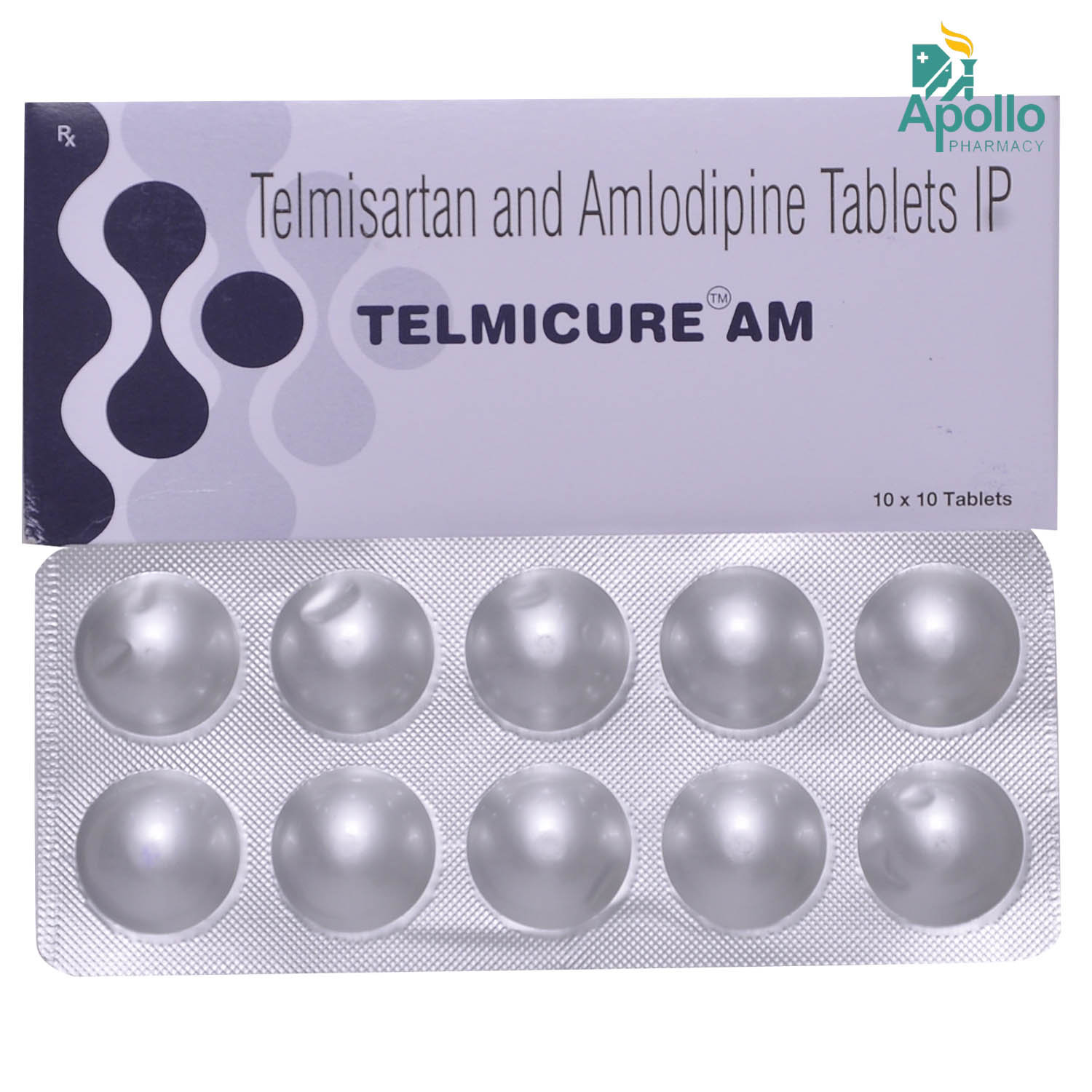 Telmicure AM Tablet 10's, Pack of 10 Telmicure AM Tablet 10's, Pack of 10