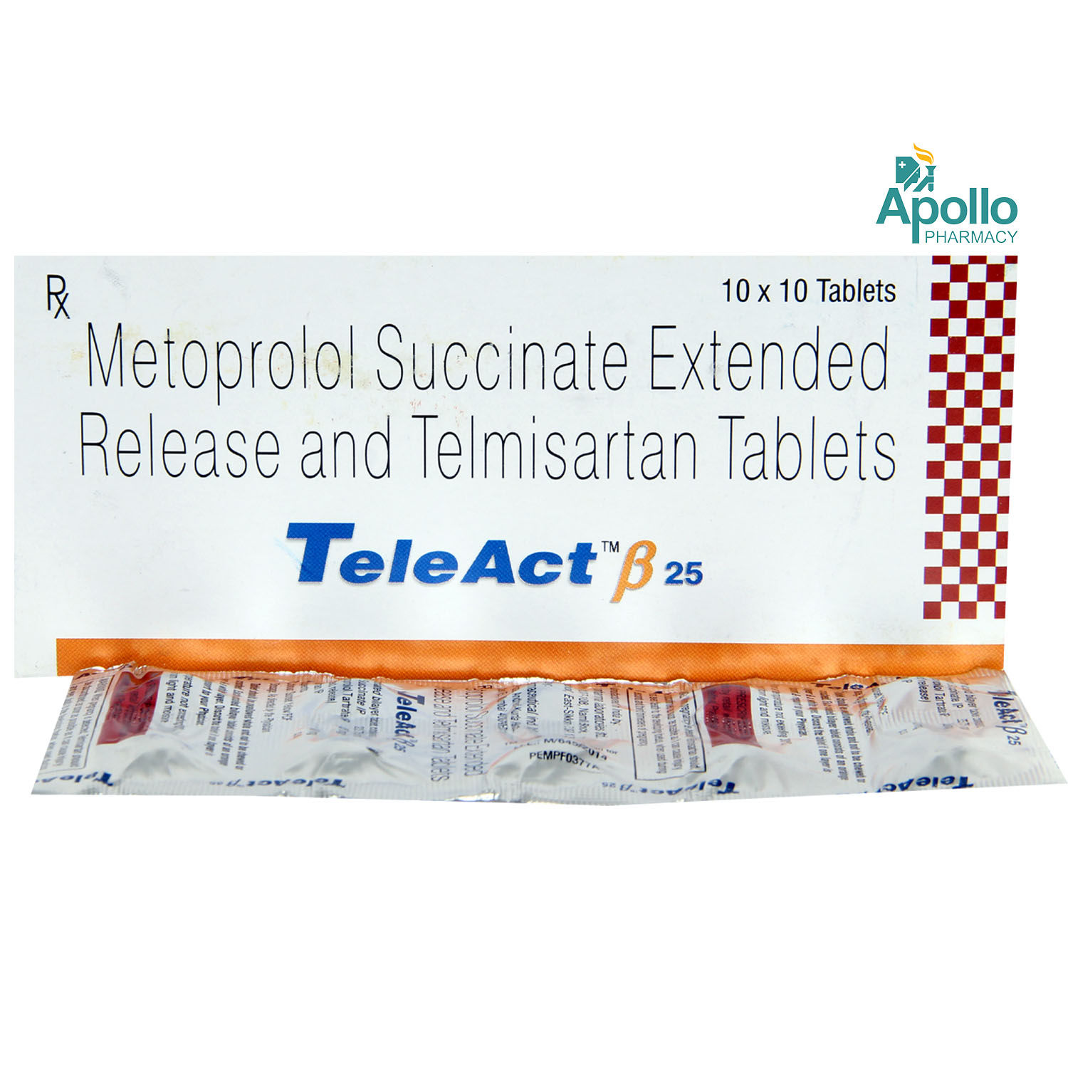 Teleact Beta 25 Tablet 10's Price, Uses, Side Effects, Composition ...