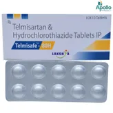 Telmisafe H 80 mg Tablet 10's, Pack of 10 TabletS