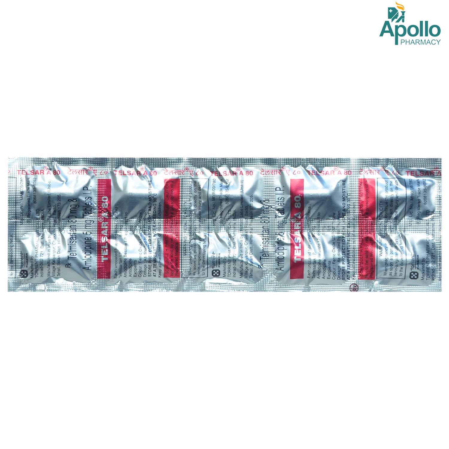 Telsar A 80 Tablet 10's, Pack of 10 Telsar A 80 Tablet 10's, Pack of 10