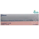 Telmisat CT 40 Tablet 10's, Pack of 10 TabletS