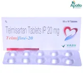 TELMIFINE 20MG TABLET 10'S, Pack of 10 TabletS