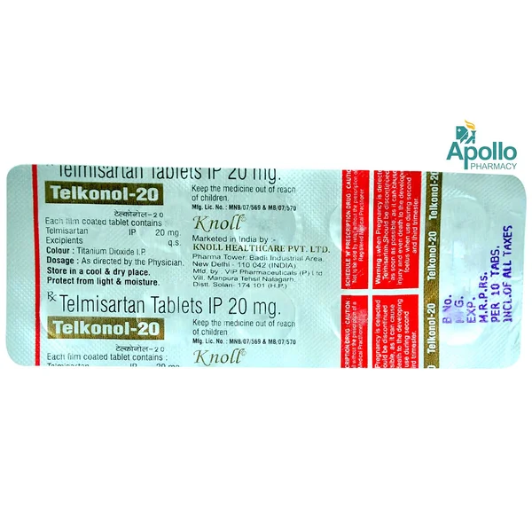 Telkonol 20 Tablet 10's