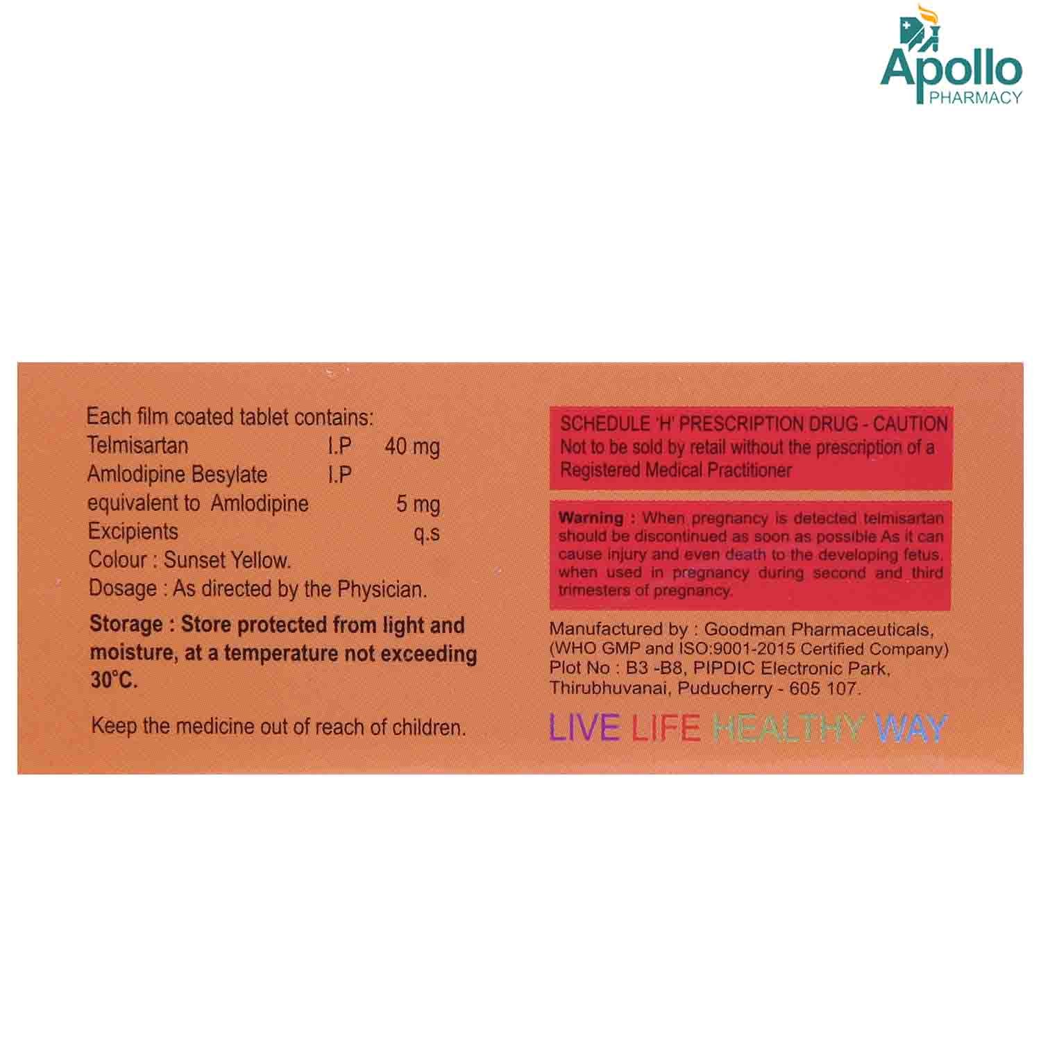 TELSAT AM TABLET 10'S, Pack of 10 TabletS TELSAT AM TABLET 10'S, Pack of 10 TabletS