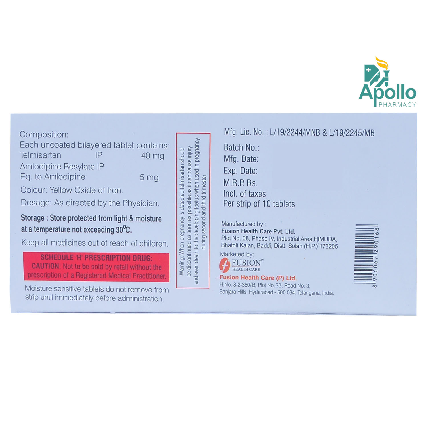 Teldawn AM Tablet 10's, Pack of 10 TABLETS Teldawn AM Tablet 10's, Pack of 10 TABLETS