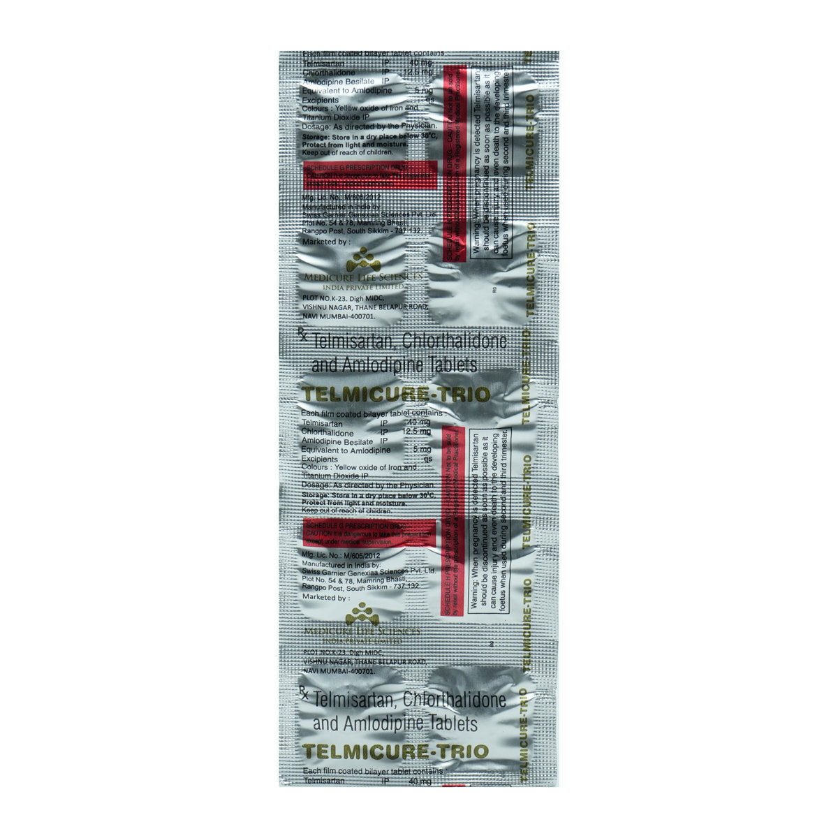 Telmicure-Trio Tablet 10's, Pack of 10 Telmicure-Trio Tablet 10's, Pack of 10