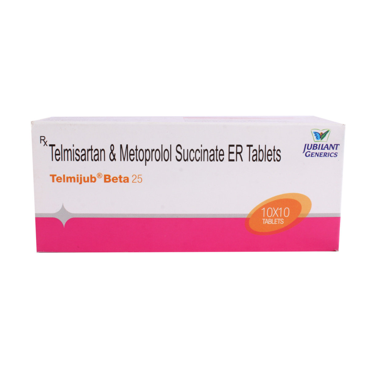 Telmijub Beta 25 mg Tablet 10's, Pack of 10 TabletS Telmijub Beta 25 mg Tablet 10's, Pack of 10 TabletS