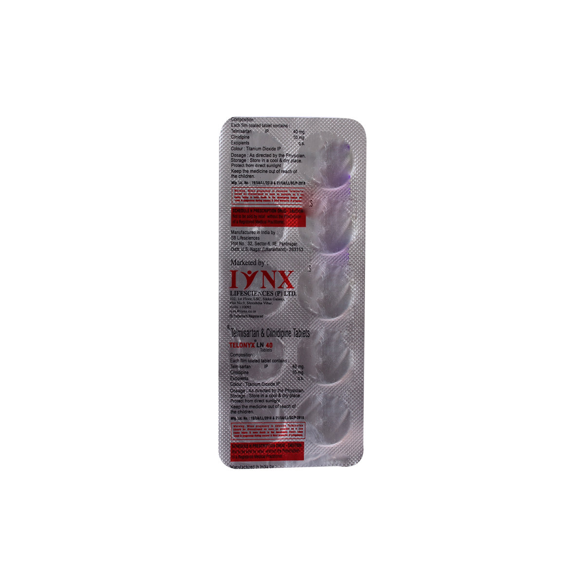 Telonyx-Ln 40mg Tablet 10's, Pack of 10 TABLETS Telonyx-Ln 40mg Tablet 10's, Pack of 10 TABLETS