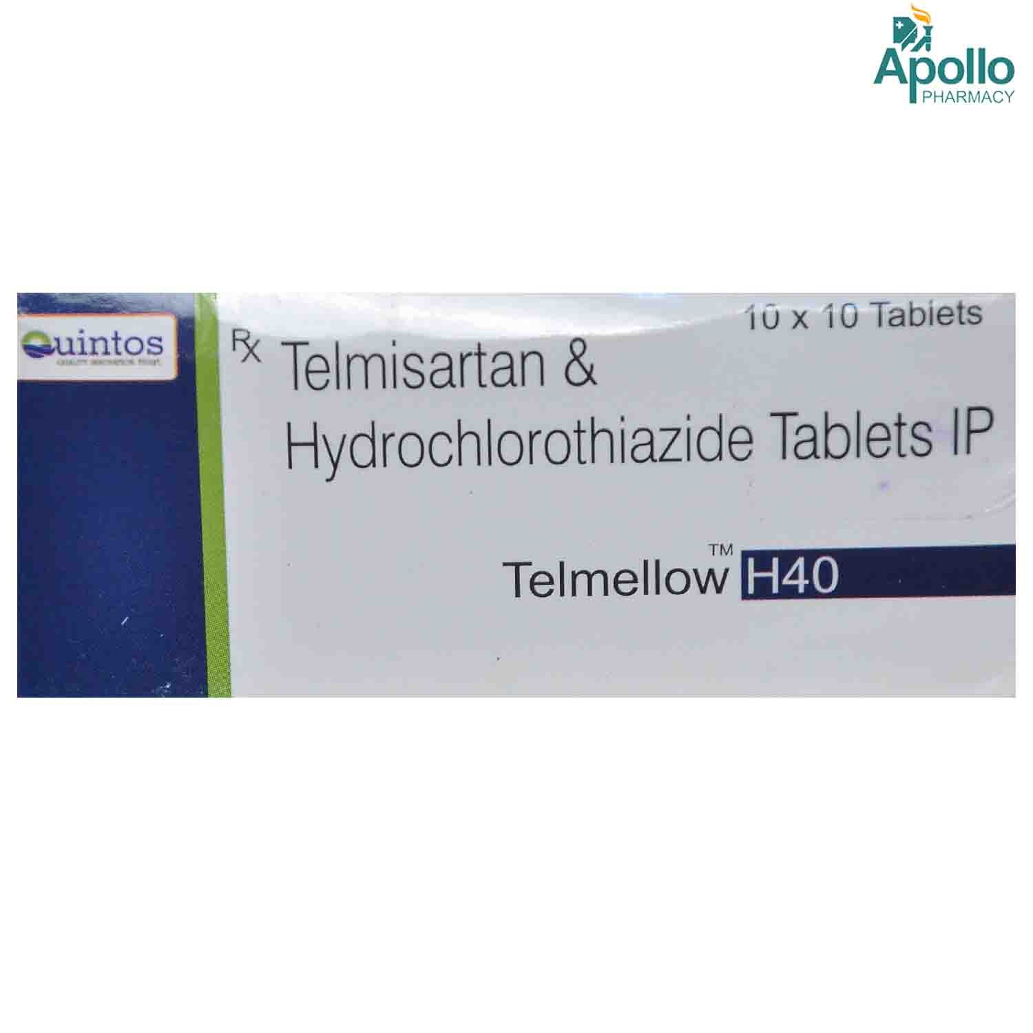 Telmellow H 40 Tablet 10's, Pack of 10 TABLETS Telmellow H 40 Tablet 10's, Pack of 10 TABLETS