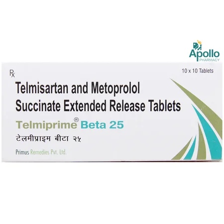 Telmiprime Beta 25 Tablet 10's