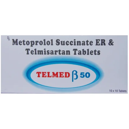 Telmed Beta 50 mg/40 mg Tablet 10's