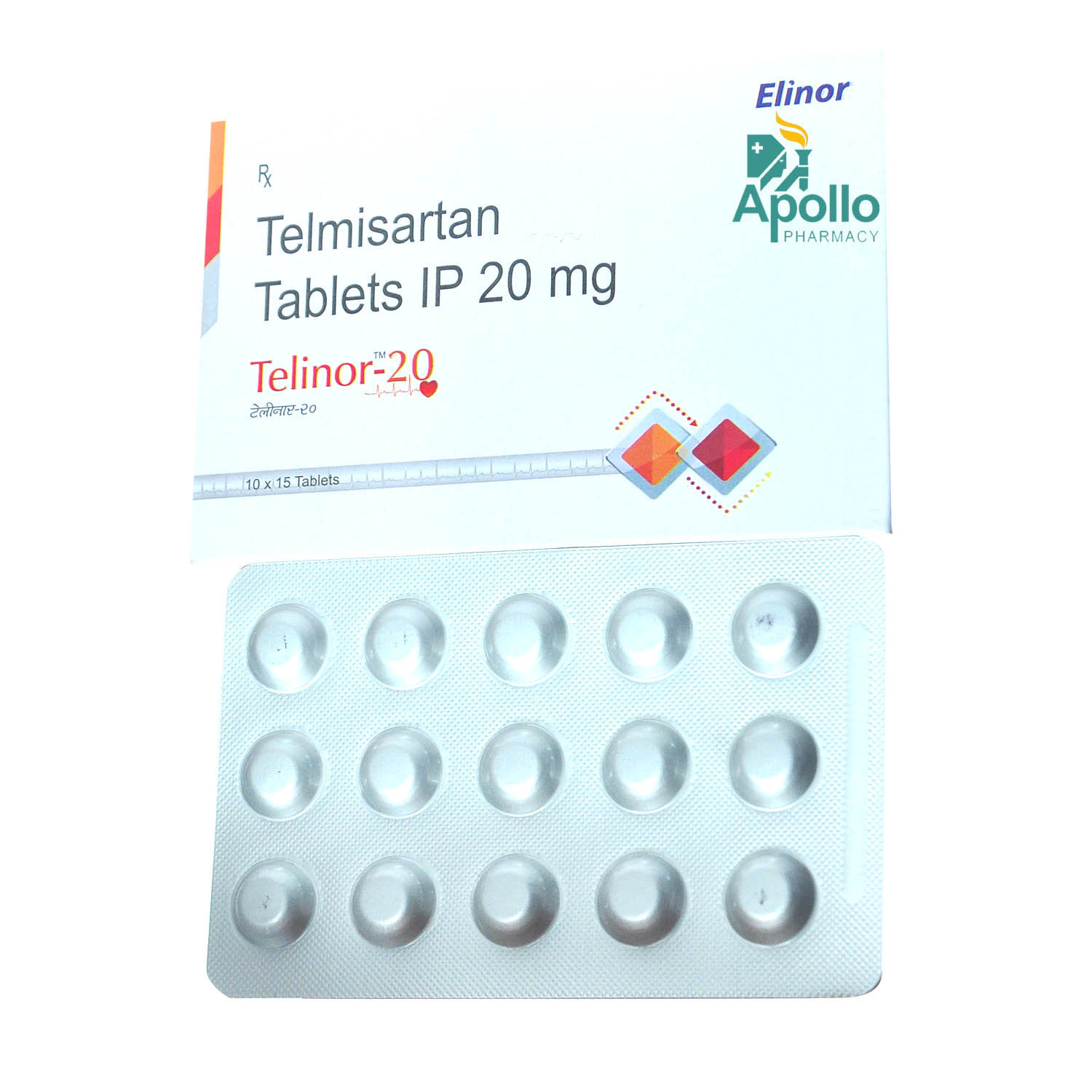 Telinor-20 Tablet 15's, Pack of 15 TabletS Telinor-20 Tablet 15's, Pack of 15 TabletS