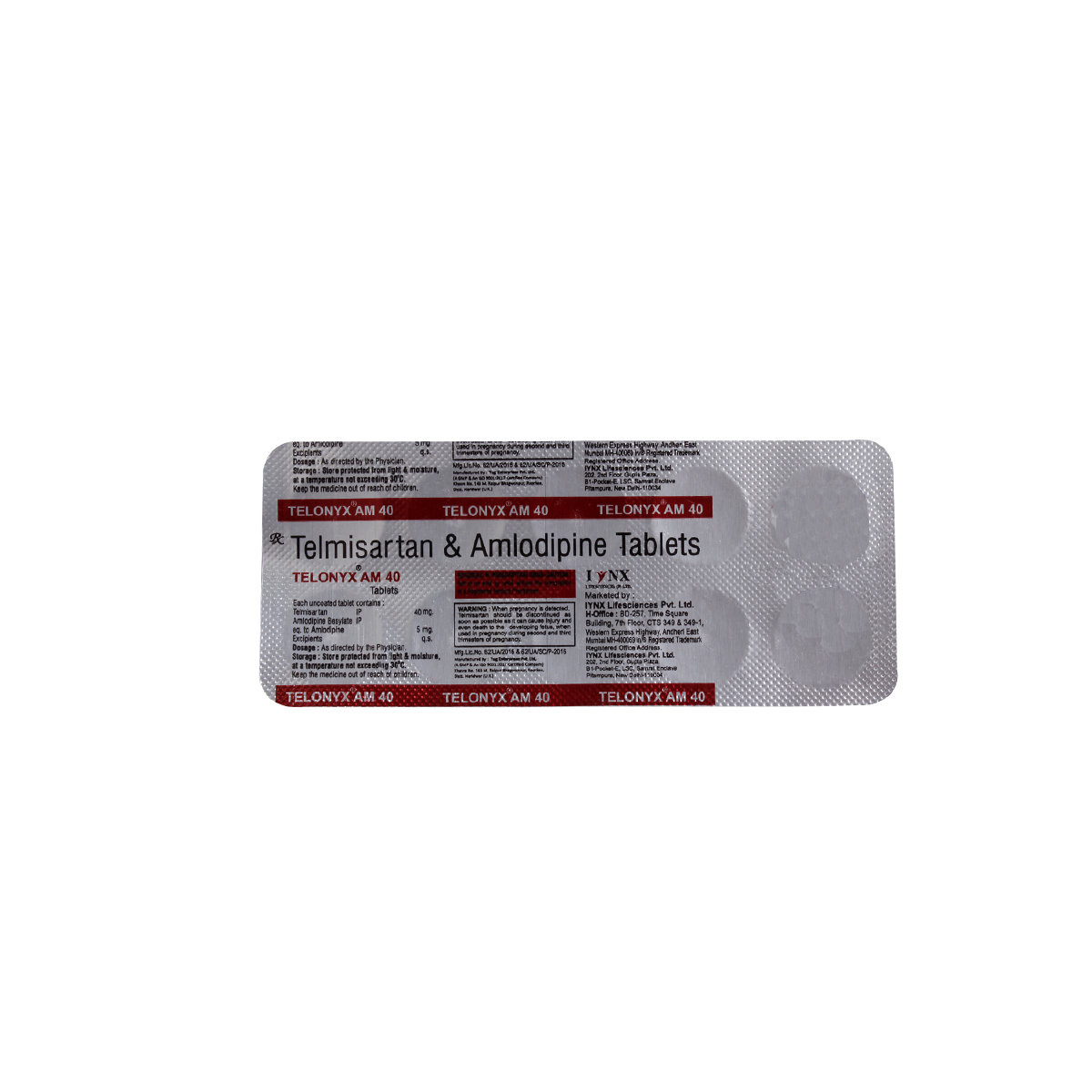 Telonyx AM 40 Tablet 10's, Pack of 10 TABLETS Telonyx AM 40 Tablet 10's, Pack of 10 TABLETS