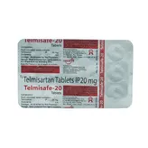 Telmisafe-20 Tablet 15's, Pack of 15 TabletS