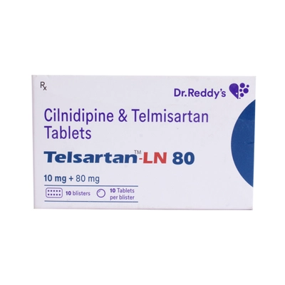 Telsartan-LN 80 mg/10 mg Tablet 10's, Pack of 10 TabletS