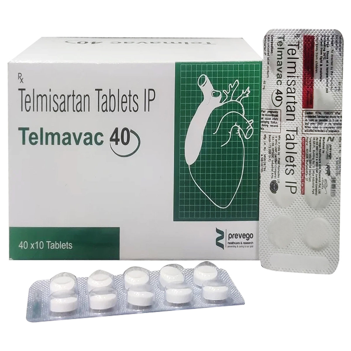 Telmavac 40 Tablet 10's, Pack of 10 TabletS Telmavac 40 Tablet 10's, Pack of 10 TabletS
