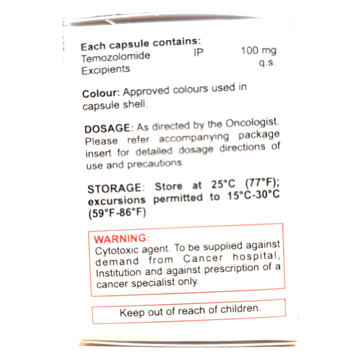 Temomaps 100 Capsule 5's, Pack of 1 Capsule Temomaps 100 Capsule 5's, Pack of 1 Capsule