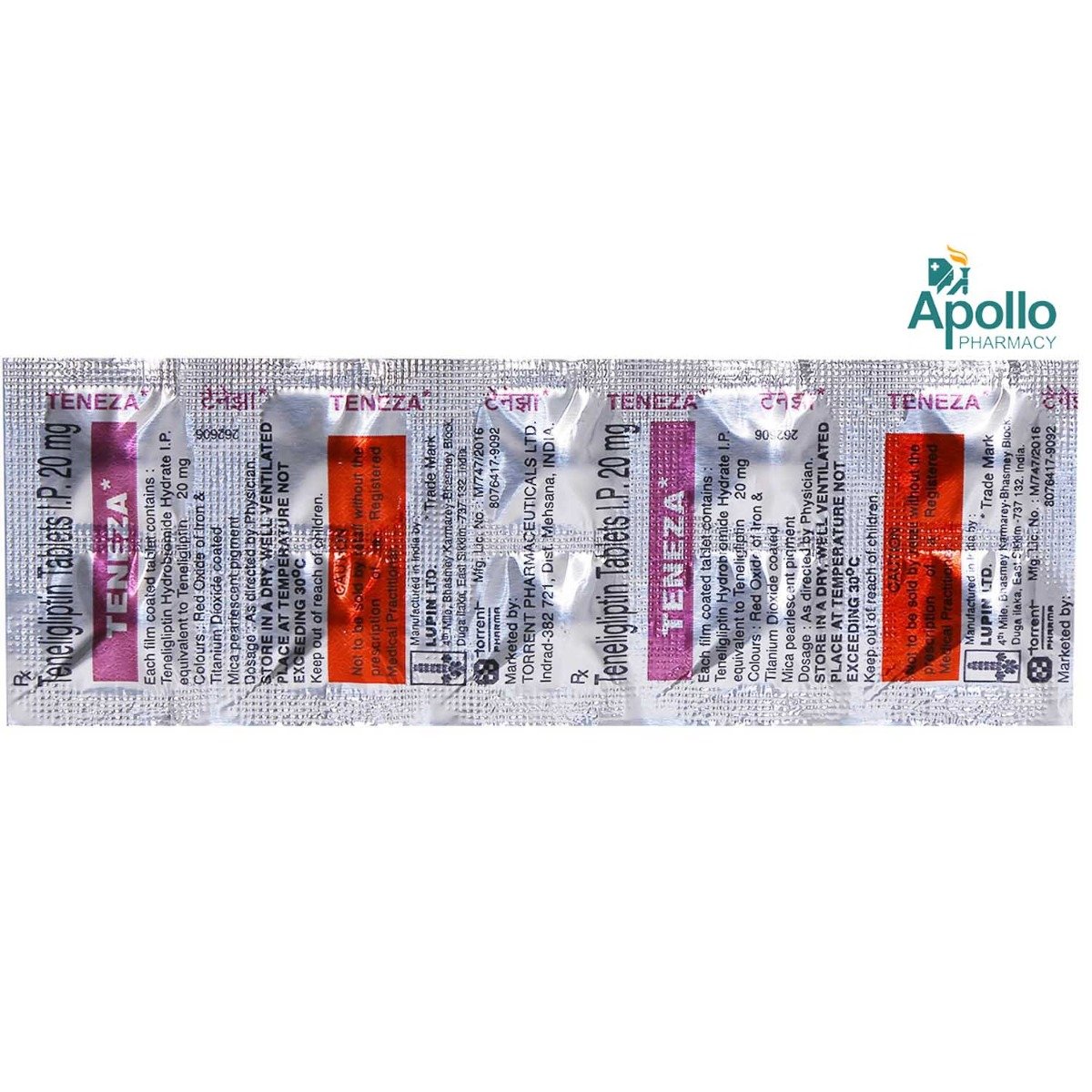 Teneza 20 mg Tablet 10's, Pack of 10 TABLETS Teneza 20 mg Tablet 10's, Pack of 10 TABLETS