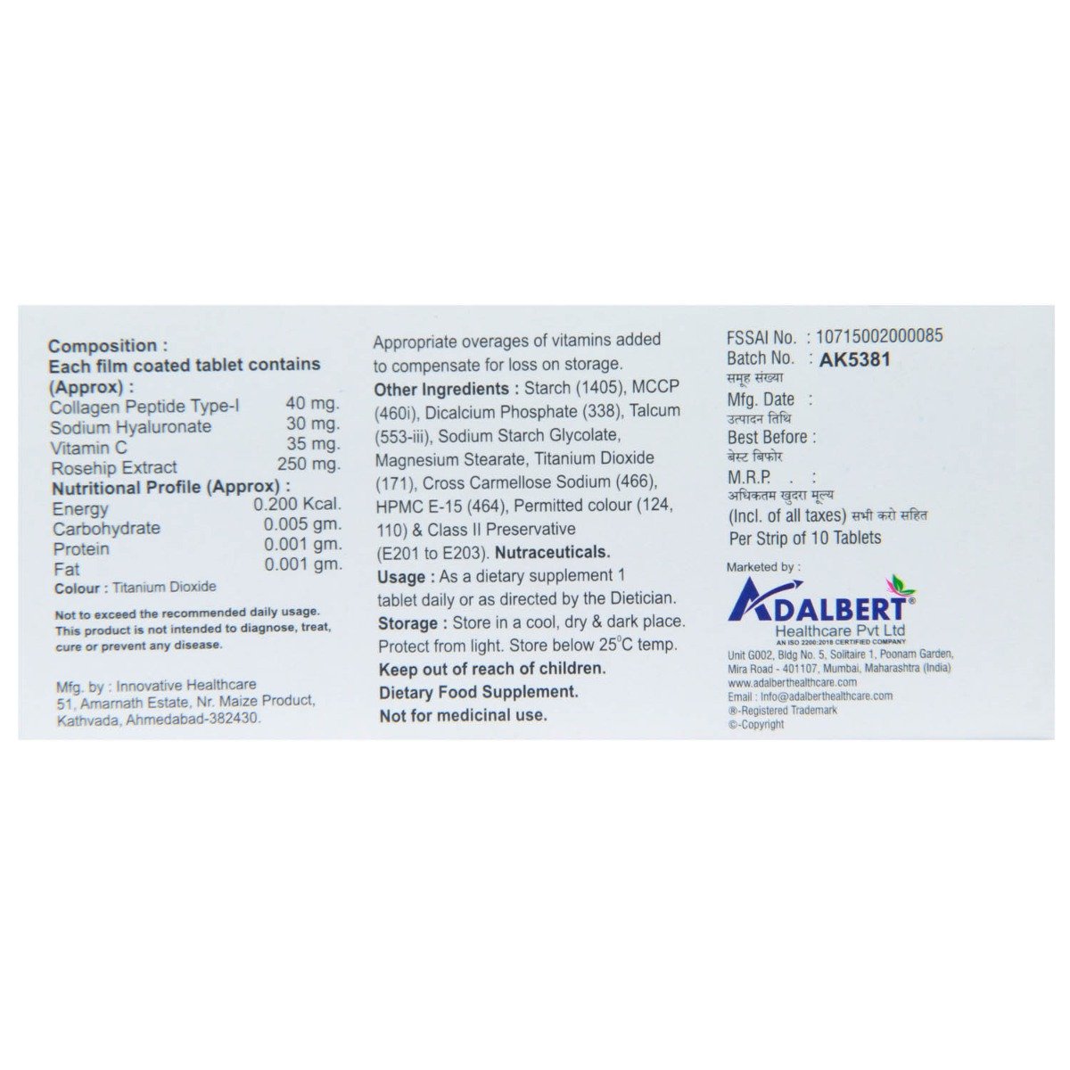 TENDOMOVE TABLET 10'S, Pack of 10 TabletS TENDOMOVE TABLET 10'S, Pack of 10 TabletS