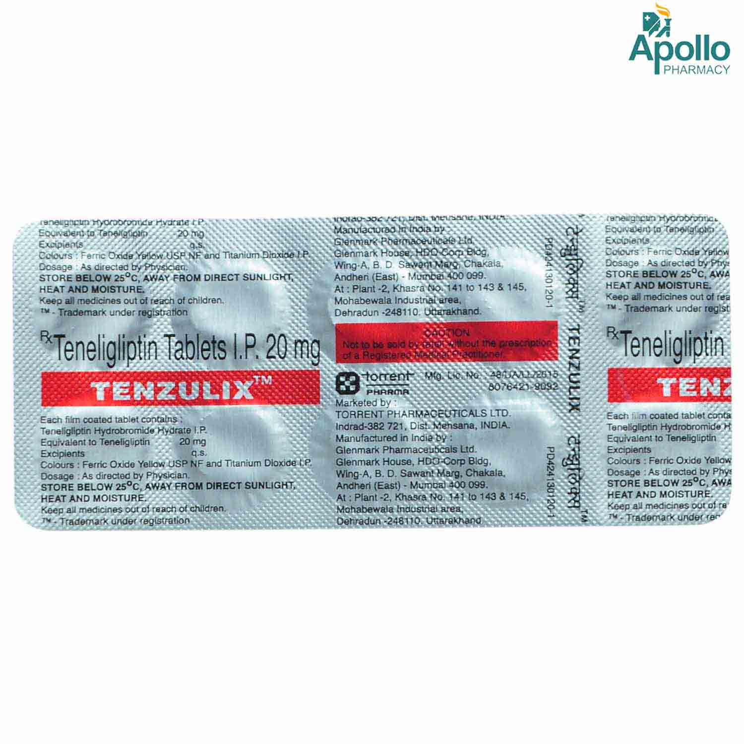 Tenzulix 20 mg Tablet 10's, Pack of 10 TabletS Tenzulix 20 mg Tablet 10's, Pack of 10 TabletS