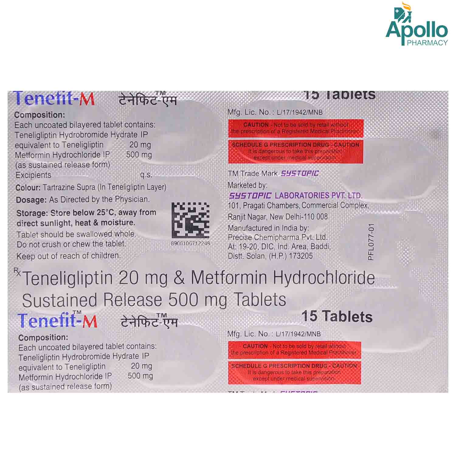 Tenefit M Tablet 15's Price, Uses, Side Effects, Composition - Apollo ...