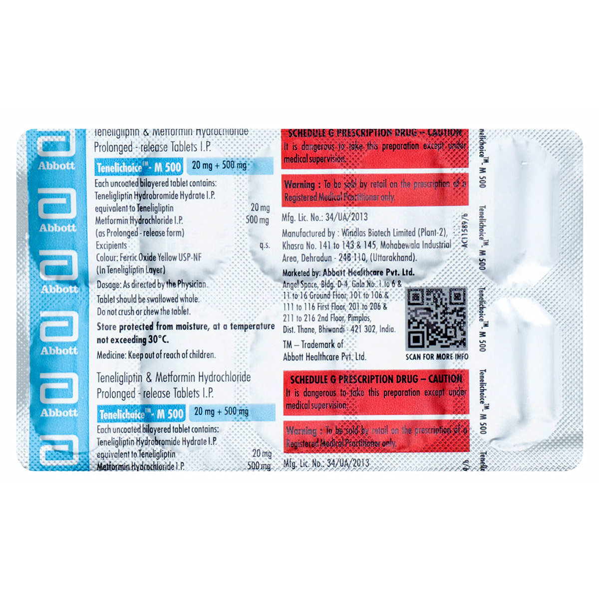 Tenelichoice-M 500 Tablet 10's, Pack of 10 TabletS Tenelichoice-M 500 Tablet 10's, Pack of 10 TabletS