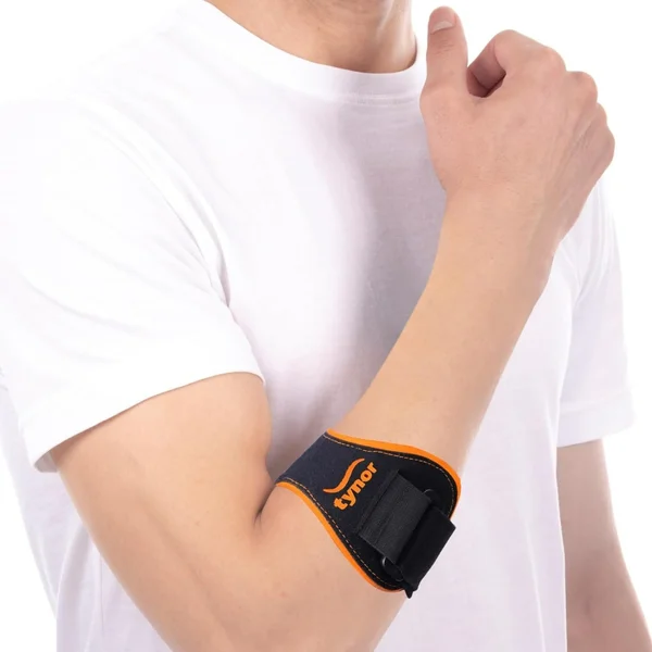 Tynor Tennis/Golfer's Elbow Support Pro Neo Orange Universal, 1 Count, Pack of 1