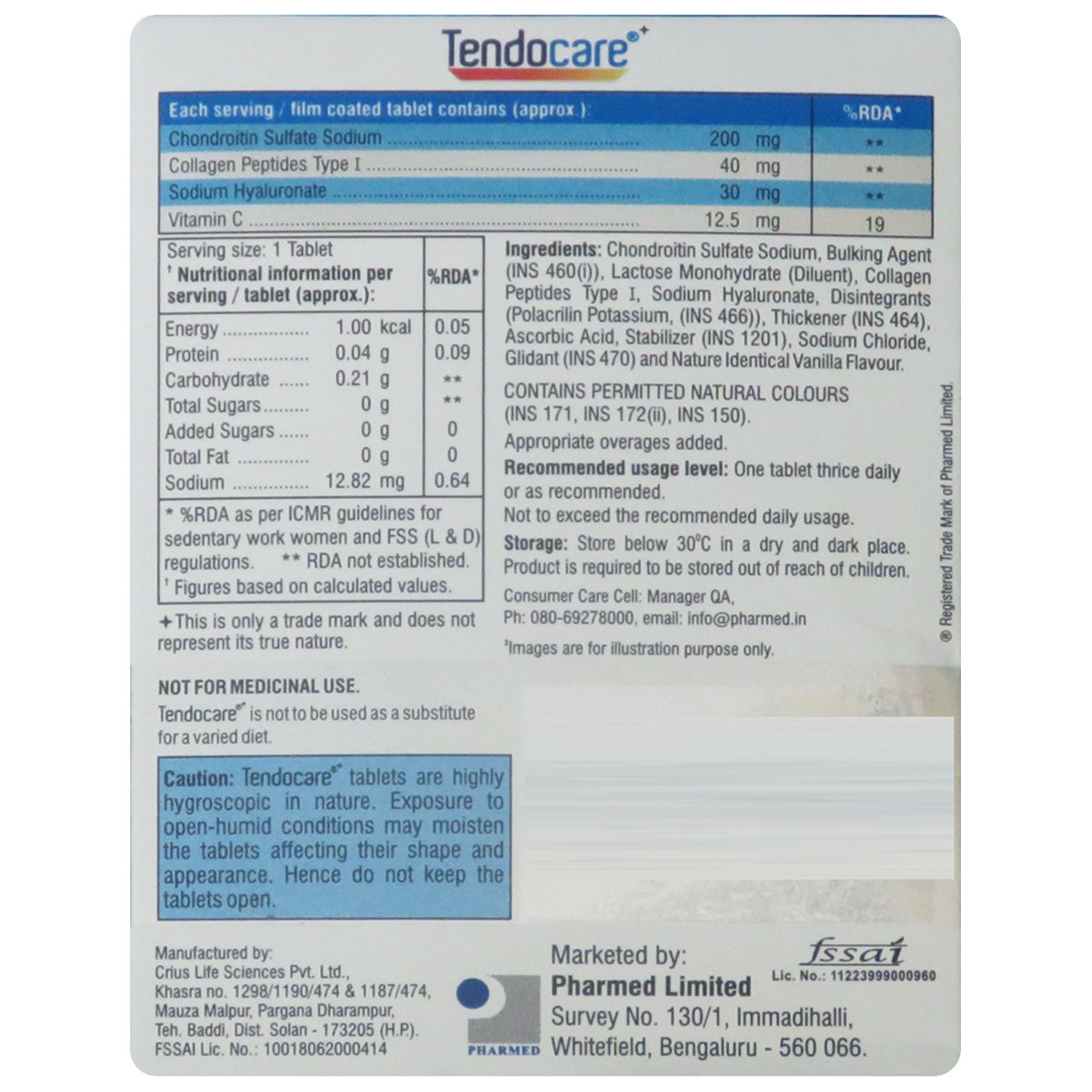 Tendocare Tablet 15's, Pack of 15 TABLETS Tendocare Tablet 15's, Pack of 15 TABLETS