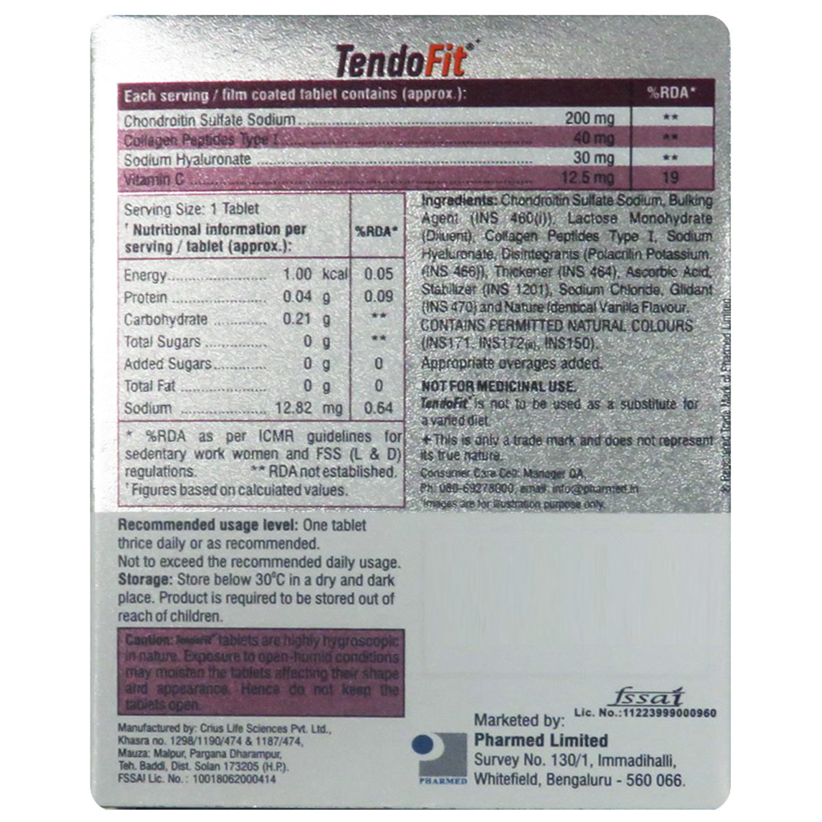 Tendofit Tablet 15's, Pack of 15 TABLETS Tendofit Tablet 15's, Pack of 15 TABLETS