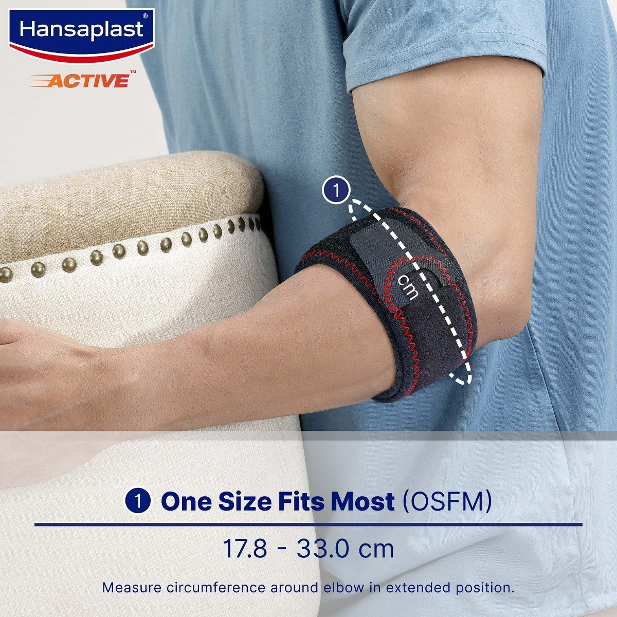 Hansaplast Active Tennis Elbow Support OSFM (One Size Fits Most), 1 Count, Pack of 1 Hansaplast Active Tennis Elbow Support OSFM (One Size Fits Most), 1 Count, Pack of 1
