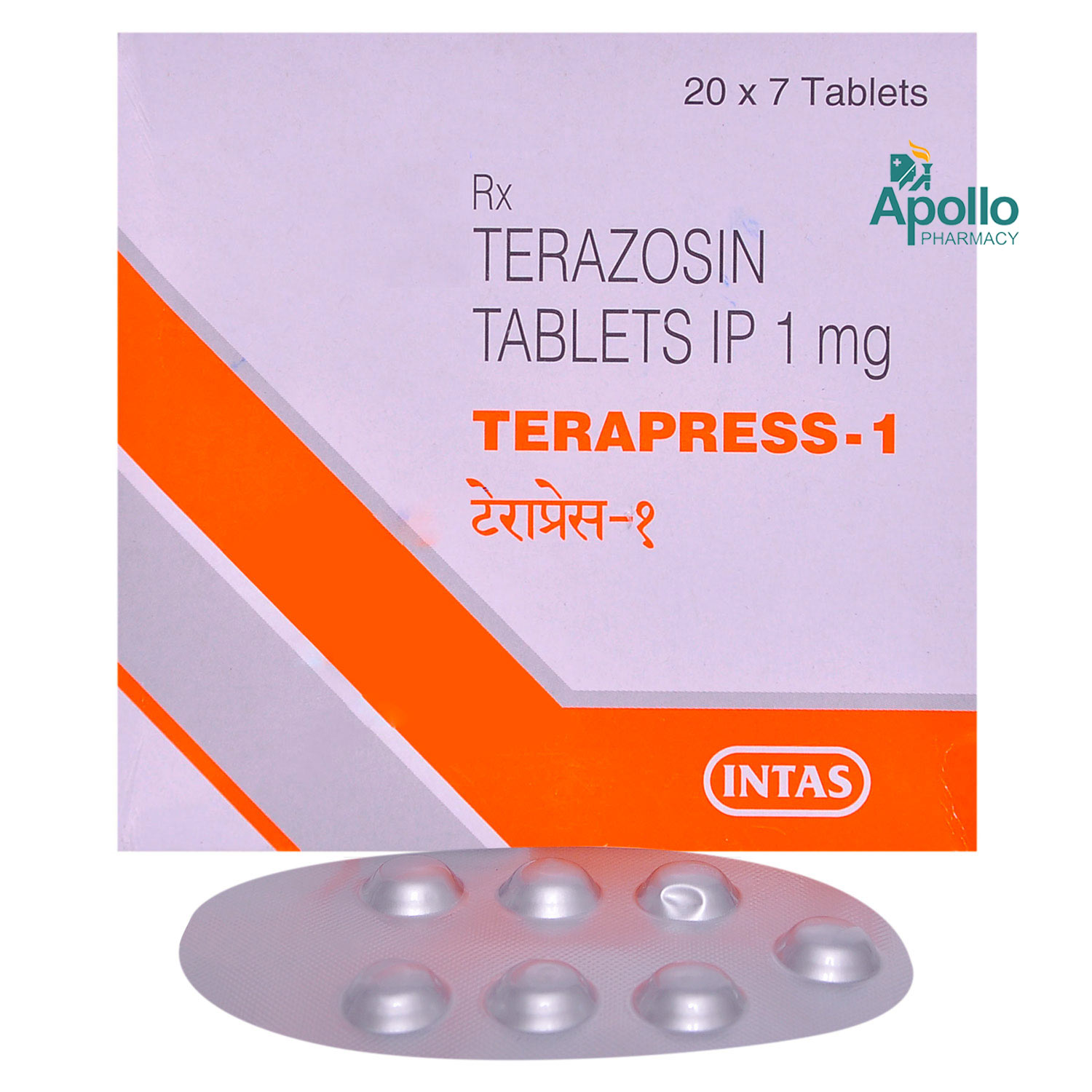 Terapress 1 Tablet 7's, Pack of 7 TABLETS Terapress 1 Tablet 7's, Pack of 7 TABLETS