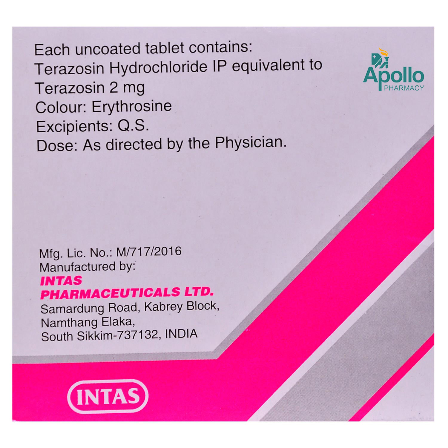 Terapress 2 Tablet 7's, Pack of 7 TABLETS Terapress 2 Tablet 7's, Pack of 7 TABLETS