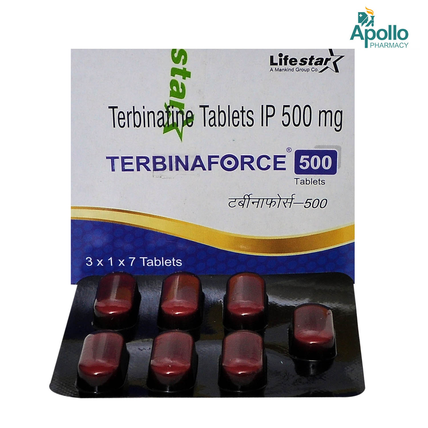 Terbinaforce 500 Tablet 7's, Pack of 7 TABLETS Terbinaforce 500 Tablet 7's, Pack of 7 TABLETS