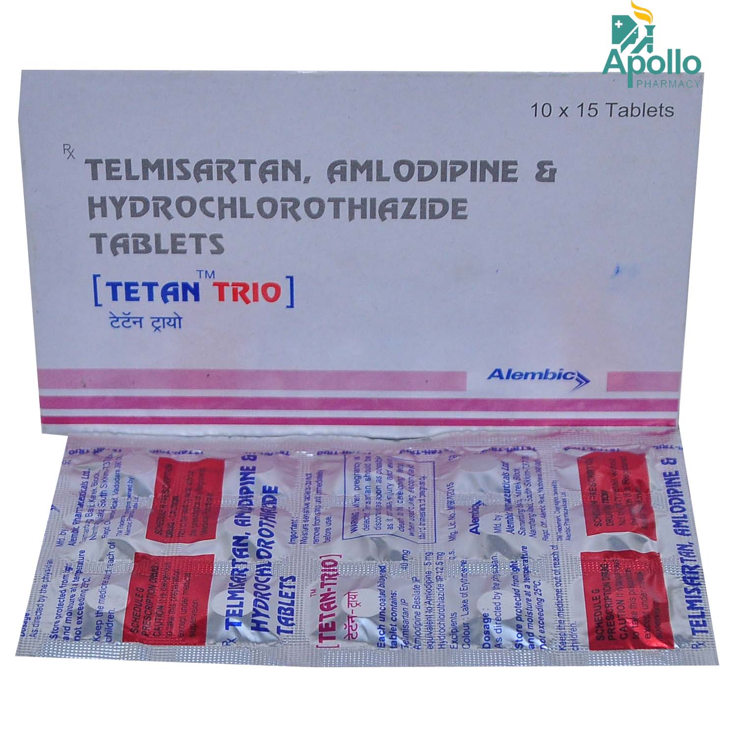 Tetan Trio Tablet 15's, Pack of 15 Tetan Trio Tablet 15's, Pack of 15