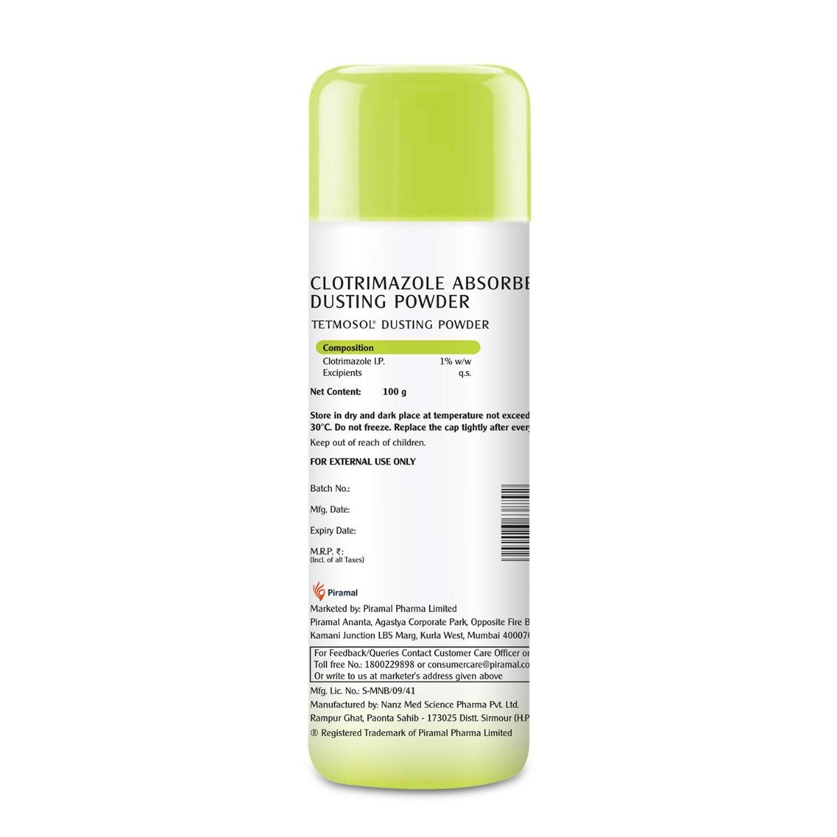 Tetmosol Dusting Powder 100 gm, Pack of 1 Dusting Powder Tetmosol Dusting Powder 100 gm, Pack of 1 Dusting Powder