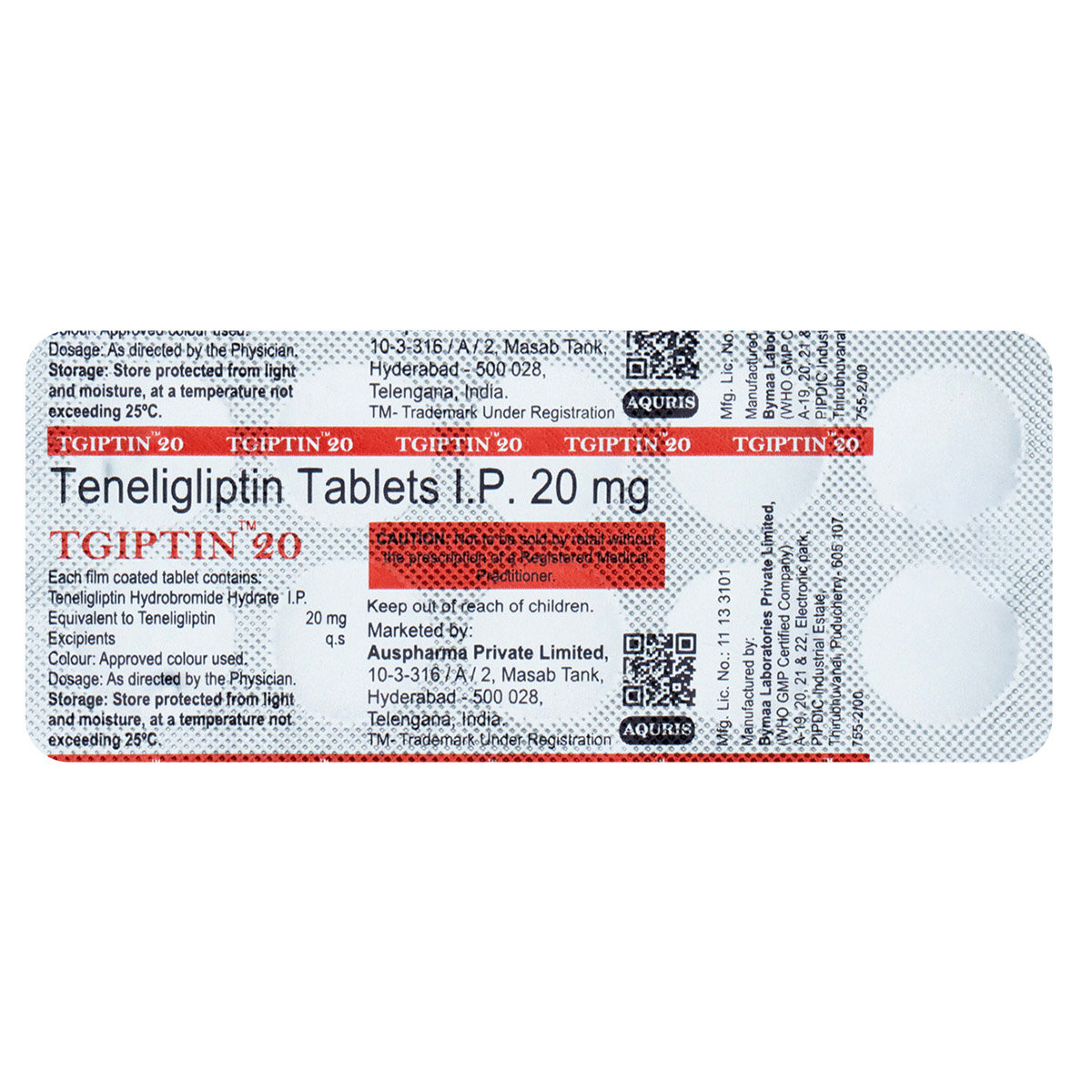 Tgiptin 20 Tablet 10's, Pack of 10 TABLETS Tgiptin 20 Tablet 10's, Pack of 10 TABLETS