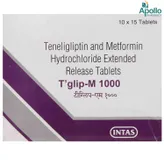 T GLIP M 1000MG TABLET 15'S, Pack of 15 TABLET ERS