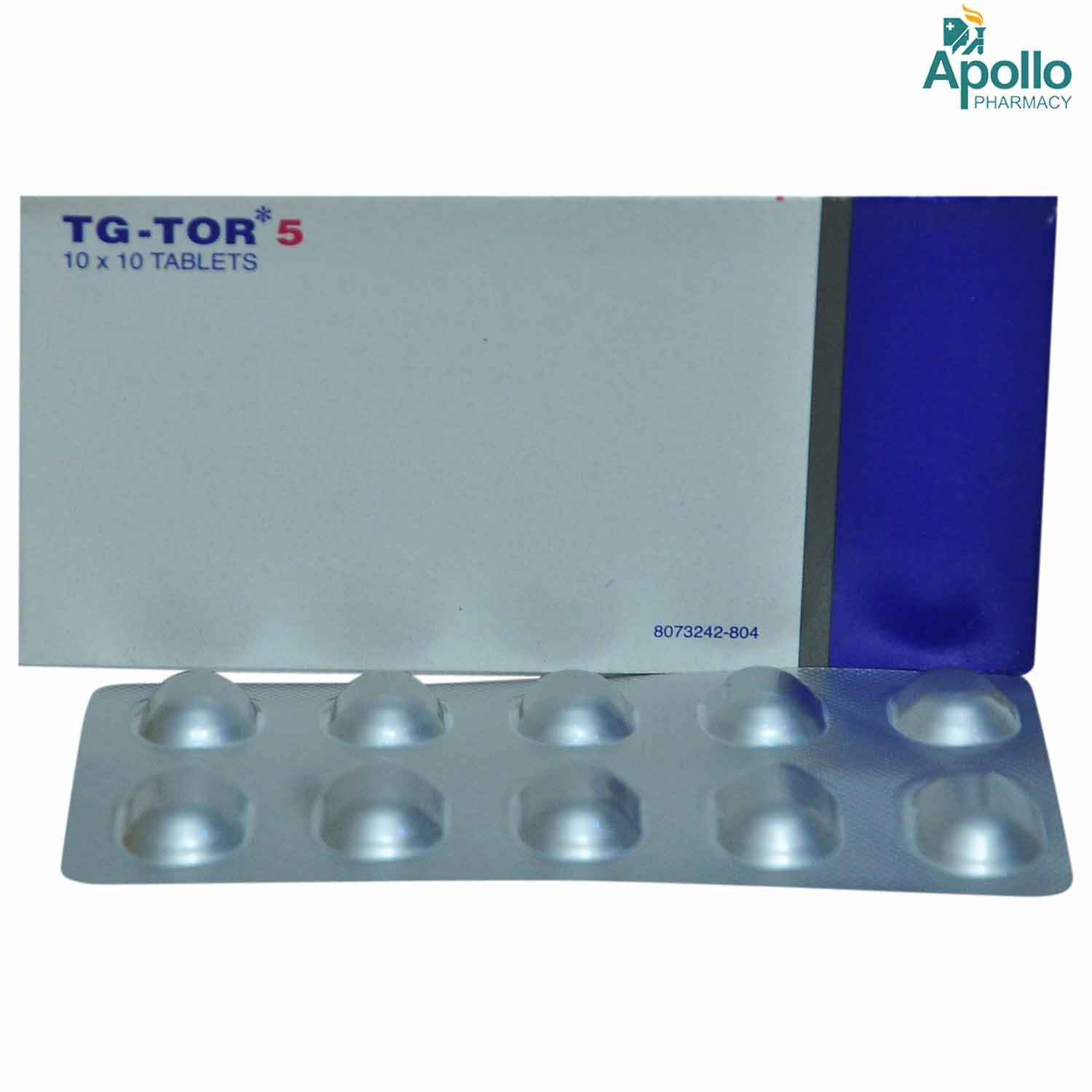 TGTOR 5MG TABLET, Pack of 10 TABLETS TGTOR 5MG TABLET, Pack of 10 TABLETS
