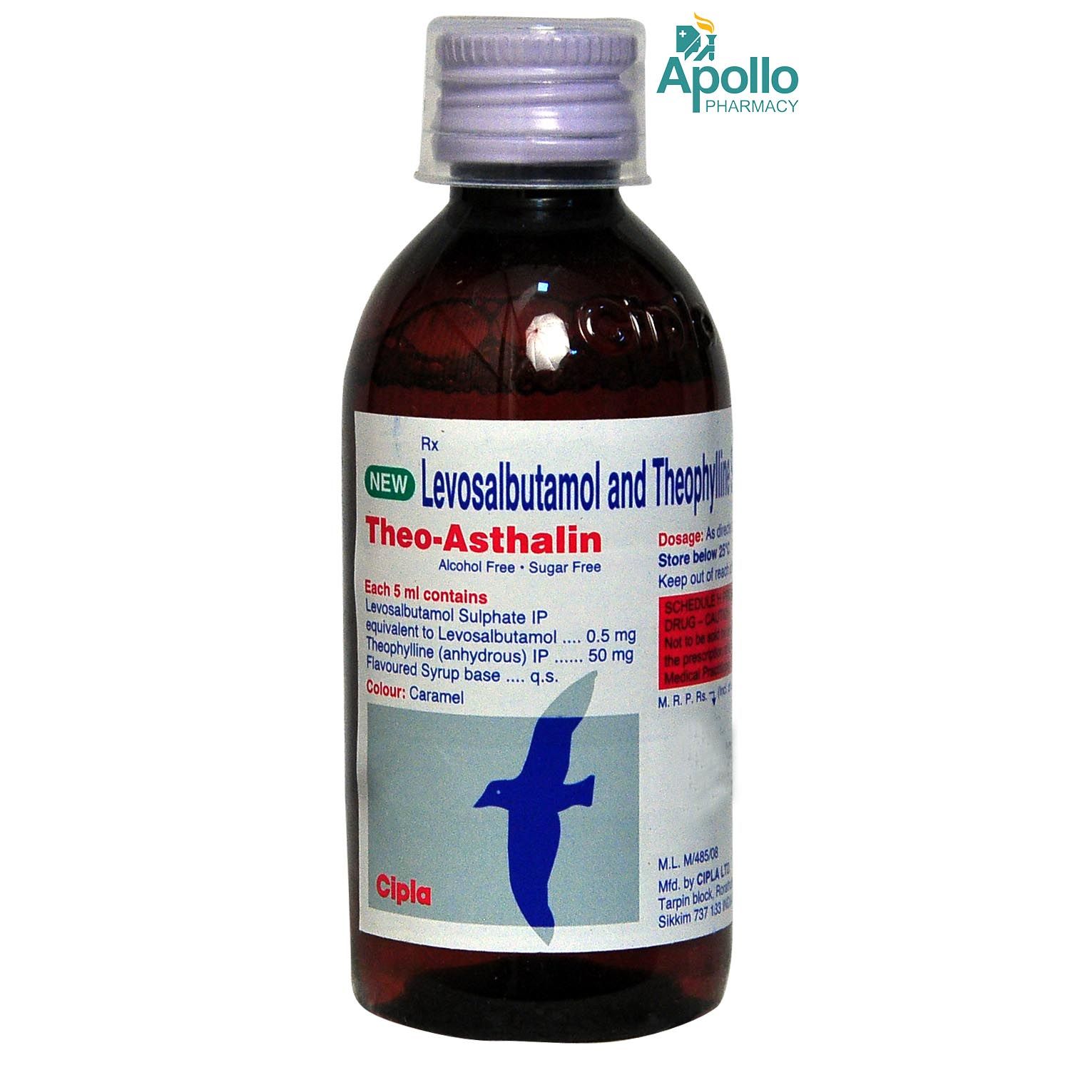 Buy New Theo Asthalin SF Syrup 100 ml Online