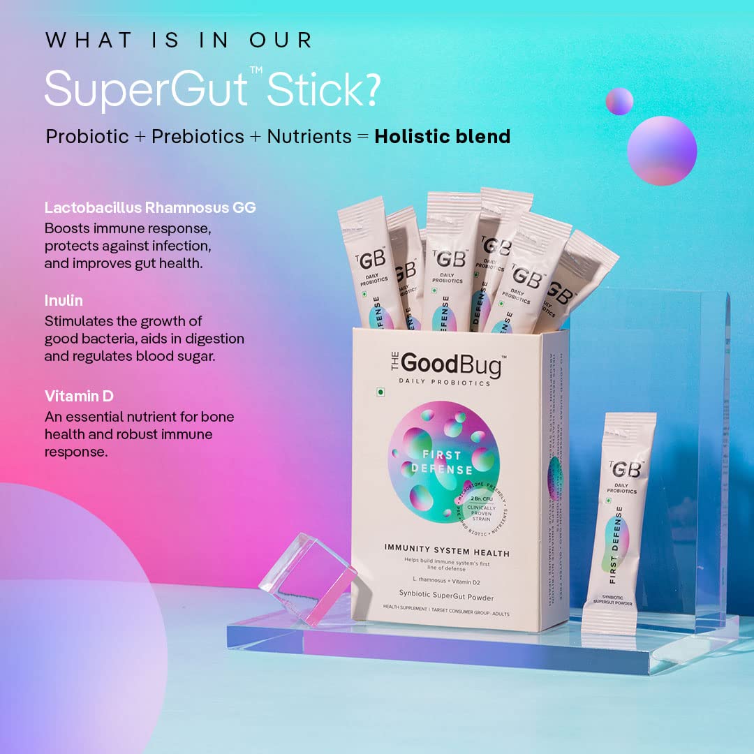 The Good Bug First Defense Supergut Orange Flavour Powder, 1.5gm x 15 Sachets, Pack of 1 The Good Bug First Defense Supergut Orange Flavour Powder, 1.5gm x 15 Sachets, Pack of 1