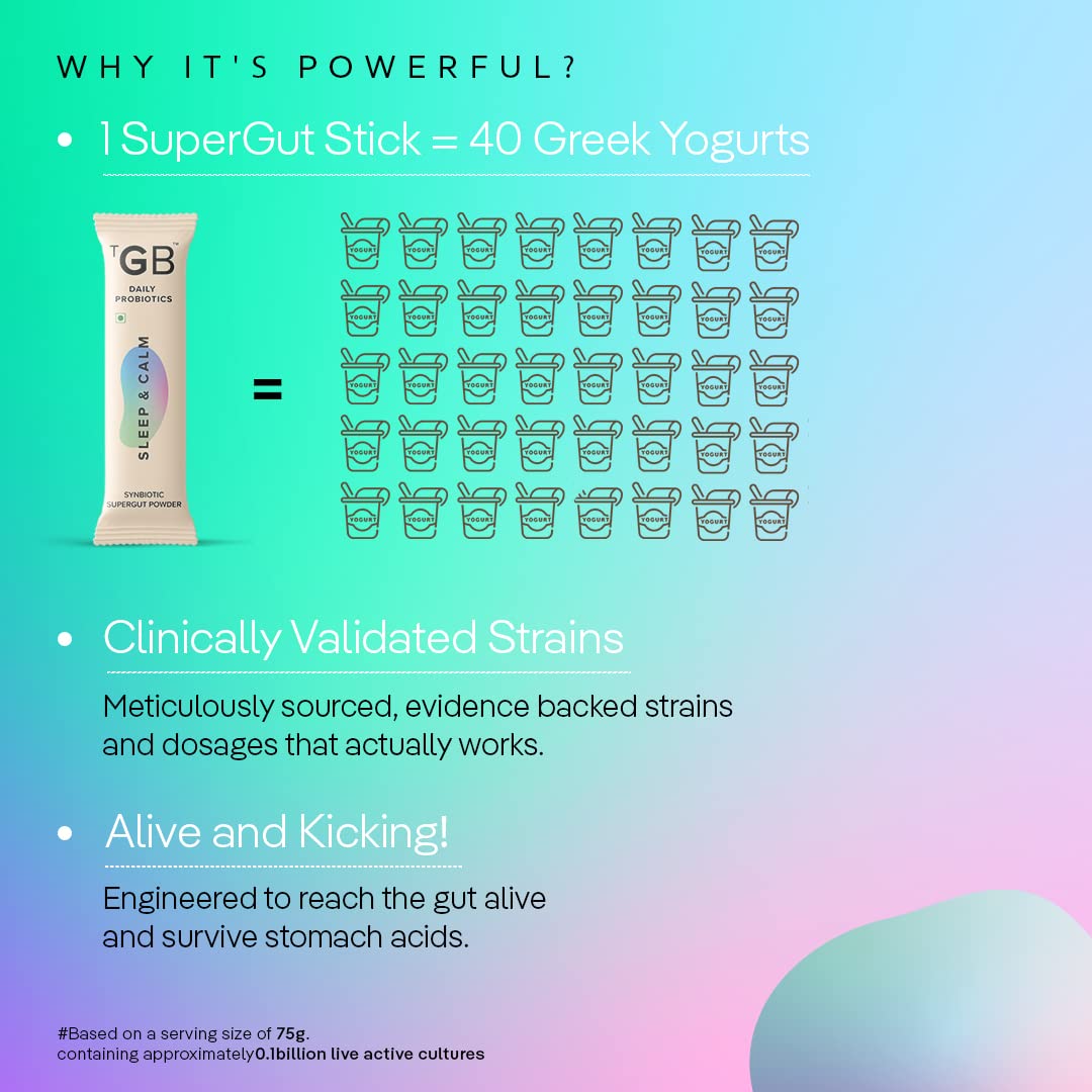 The Good Bug Sleep & Calm Supergut Vanilla Flavour Powder, 2gm x 15 Sachets, Pack of 1 The Good Bug Sleep & Calm Supergut Vanilla Flavour Powder, 2gm x 15 Sachets, Pack of 1