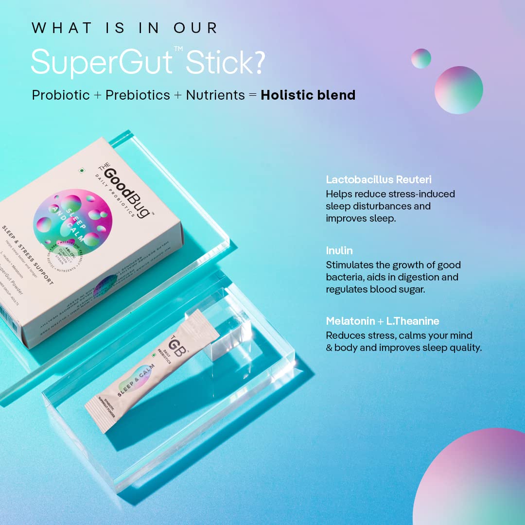 The Good Bug Sleep & Calm Supergut Vanilla Flavour Powder, 2gm x 15 Sachets, Pack of 1 The Good Bug Sleep & Calm Supergut Vanilla Flavour Powder, 2gm x 15 Sachets, Pack of 1