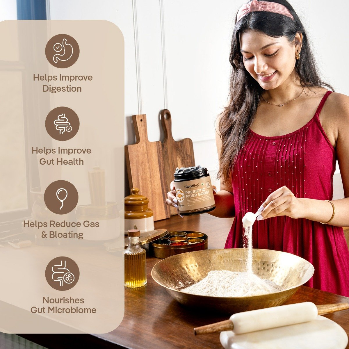 The Good Bug Prebiotic Fiber Boost Powder, 150 gm, Pack of 1 The Good Bug Prebiotic Fiber Boost Powder, 150 gm, Pack of 1