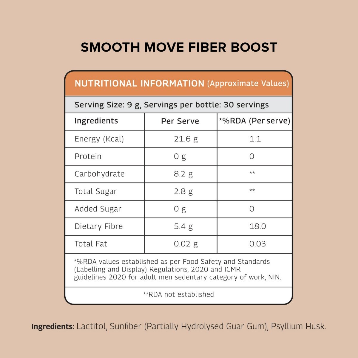 The Good Bug Smooth Move Fiber Boost Powder, 270 gm, Pack of 1 The Good Bug Smooth Move Fiber Boost Powder, 270 gm, Pack of 1