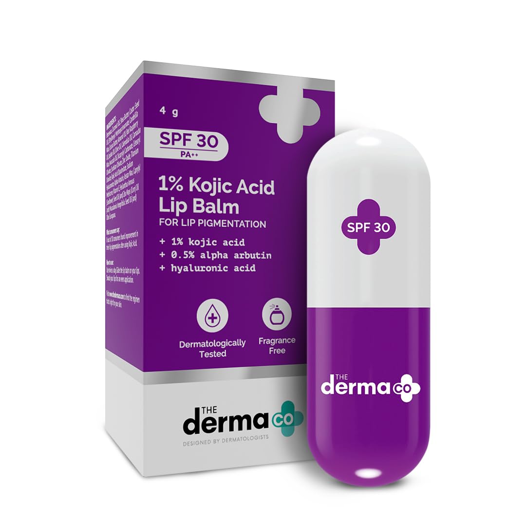 Buy The Derma Co 1% Kojic Acid SPF 30 PA++ Lip Balm, 4 gm Online